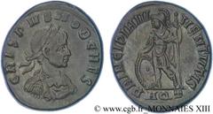 CRISPUS(1/04/317-09/326)Flavius Julius CrispusCésar(317-326) Follis ou nummus N° v13_1229    Date : 317 Nom de l'atelier : Vénétie et Istrie, Aquilée Métal : cuivre Diamètre : 21mm Axe des coins : 6h.