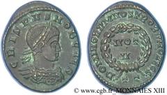 CRISPUS(1/04/317-09/326)Flavius Julius CrispusCésar(317-326) Centenionalis ou nummus N° v13_1247    Date : 320-321 Nom de l'atelier : Emilie, Ticinum, Pavie Métal : cuivre Diamètre : 19,5mm Axe des co