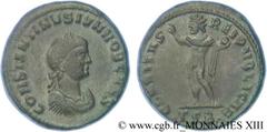 CONSTANTIN II(1/03/317-04/340)Flavius Claudius Julius ConstantinusCésar(1/03/317-9/09/337) Follis ou nummus N° v13_1253    Date : 317-318 Nom de l'atelier : Macédoine, Thessalonique Métal : cuivre Dia