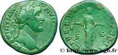 Roman coins ANTONINUS PIUS Type : Sesterce  Date : 153-154  Mint name / Town : Rome  Metal : copper  Diameter : 30,5  mm Orientation dies : 6  h. Weight : 23,23  g. Rarity : R2  Obverse legend : ANTON