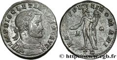 Roman coins DIOCLETIAN Type : Follis ou nummus  Date : 298-299  Mint name / Town : Trèves  Metal : copper  Diameter : 28  mm Orientation dies : 12  h. Weight : 11,39  g. Officine : 1re  Obverse legend