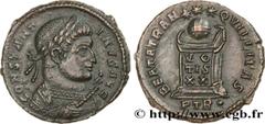 Roman coins CONSTANTINE I THE GREAT Type : Centenionalis ou nummus  Date : 4e trimestre 321 - 1er trimestre 322  Date : 321-322  Mint name / Town : Trèves  Metal : copper  Diameter : 18,5  mm Orientat