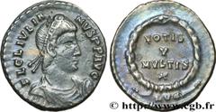 Roman coins JULIAN II THE PHILOSOPHER Type : Silique  Date : 361-362  Mint name / Town : Lyon  Metal : silver  Millesimal fineness : 900  ‰ Diameter : 17  mm Orientation dies : 6  h. Weight : 2,03  g.