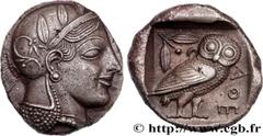 Greek Coins ATTICA - ATHENS Type : Tétradrachme  Date : c. 465-460 AC.  Mint name / Town : Athènes, Attique  Metal : silver  Diameter : 24  mm Orientation dies : 9  h. Weight : 17,11  g. Rarity : R2  