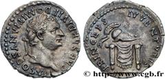 Roman coins DOMITIANUS Type : Denier  Date : 80  Mint name / Town : Rome  Metal : silver  Millesimal fineness : 900  ‰ Diameter : 18  mm Orientation dies : 6  h. Weight : 2,89  g. Rarity : R1  Obverse