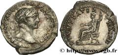 Roman coins TRAJANUS and TRAJANUS SENIOR Type : Denier  Date : 115  Mint name / Town : Rome  Metal : silver  Millesimal fineness : 900  ‰ Diameter : 20  mm Orientation dies : 7  h. Weight : 3,04  g. R