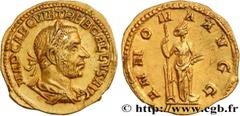 Roman coins TREBONIANUS GALLUS Type : Aureus  Date : 251-253  Mint name / Town : Rome  Metal : gold  Millesimal fineness : 350  ‰ Diameter : 19  mm Orientation dies : 1  h. Weight : 3,38  g. Rarity : 