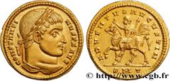 Roman coins CONSTANTINE I THE GREAT Type : Solidus  Date : 315  Mint name / Town : Ticinum  Metal : gold  Diameter : 19  mm Orientation dies : 12  h. Weight : 4,50  g. Rarity : R3  Officine : 1re  Obv