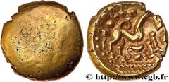 Celtic coins AMBIANI (Area of Amiens) Type : Statère d'or uniface  Date : c. 60-50 AC.  Mint name / Town : Amiens (80)  Metal : gold  Diameter : 16  mm Weight : 5,76  g. Rarity : R2  Obverse legend : 