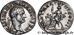 Roman coins TRAJANUS Type : Denier  Date : automne 98 - automne 99  Date : 98-99  Mint name / Town : Rome  Metal : silver  Millesimal fineness : 900  ‰ Diameter : 17,5  mm Orientation dies : 6  h. Wei