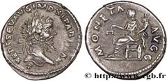 Roman coins SEPTIMIUS SEVERUS Type : Denier  Date : 198-202  Mint name / Town : Laodicée  Metal : silver  Millesimal fineness : 550  ‰ Diameter : 18  mm Orientation dies : 12  h. Weight : 3,37  g. Rar