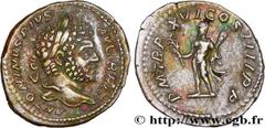 Roman coins CARACALLA Type : Denier  Date : 213  Mint name / Town : Rome  Metal : silver  Millesimal fineness : 550  ‰ Diameter : 18  mm Orientation dies : 6  h. Weight : 3,17  g. Officine : 3e  Obver