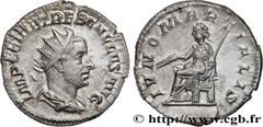 Roman coins TREBONIANUS GALLUS Type : Antoninien  Date : fin  Date : 252  Mint name / Town : Rome  Metal : billon  Millesimal fineness : 350  ‰ Diameter : 21,5  mm Orientation dies : 6  h. Weight : 3,