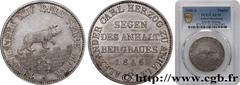 World coins GERMANY - DUCHY OF ANHALT-BERNBURG - ALEXANDER CHARLES Type : Thaler des mines  Date : 1846  Mint name / Town : Berlin  Quantity minted : 10000  Metal : silver  Millesimal fineness : 900  