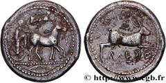 Greek Coins SICILY - MESSANA Type : Tétradrachme  Date : c. 480-461 AC.  Mint name / Town : Messine, Sicile  Metal : silver  Diameter : 27,5  mm Orientation dies : 11  h. Weight : 16,11  g. Rarity : R