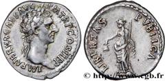 Roman coins NERVA Type : Denier  Date : septembre - décembre  Date : 96  Mint name / Town : Rome  Metal : silver  Millesimal fineness : 900  ‰ Diameter : 18,5  mm Orientation dies : 6  h. Weight : 3,4