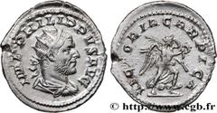 Roman coins PHILIPPUS Type : Antoninien  Date : émission spéciale  Date : 247  Mint name / Town : Rome  Metal : billon  Millesimal fineness : 450  ‰ Diameter : 24  mm Orientation dies : 6  h. Weight :