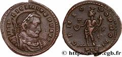 Roman coins LICINIUS I Type : Follis ou nummus  Date : 315  Mint name / Town : Lyon  Metal : copper  Diameter : 21  mm Orientation dies : 6  h. Weight : 3,44  g. Rarity : R3  Obverse legend : IMP - LI
