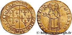 Feudal coins PROVENCE - COUNTY OF PROVENCE - LOUIS OF PROVENCE Type : Florin d'or de la Chambre de 12 gros  Date : c. 1390-1410  Mint name / Town : Tarascon  Metal : gold  Diameter : 21  mm Orientatio