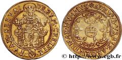 Feudal coins CITY OF STRASBOURG Type : Florin d’or  Date : c. 1668-1680  Date : n.d.  Mint name / Town : Strasbourg  Metal : gold  Diameter : 23  mm Orientation dies : 8  h. Weight : 3,16  g. Rarity :