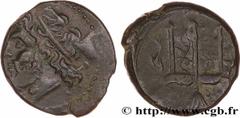 Greek Coins SICILY - SYRACUSE Type : Litra  Date : c. 240-215 AC.  Mint name / Town : Syracuse, Sicile  Metal : bronze  Diameter : 20  mm Orientation dies : 9  h. Weight : 6,39  g. Rarity : R1  Obvers