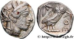 Greek Coins ATTICA - ATHENS Type : Tétradrachme  Date : c. 430 AC.  Mint name / Town : Athènes  Metal : silver  Diameter : 24,5  mm Orientation dies : 9  h. Weight : 17,20  g. Obverse legend : Anépigr