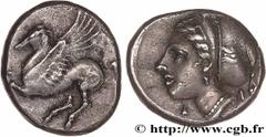 Greek Coins CORINTHIA - CORINTH Type : Drachme   Date : c. 345-307 AC.  Mint name / Town : Corinthe, Corinthie  Metal : silver  Diameter : 14  mm Orientation dies : 9  h. Weight : 2,73  g. Rarity : R1