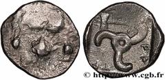 Greek Coins LYCIA - SATRAPS OF LYCIA - MITHRAPATA Type : Diobole  Date : c. 380 AC.  Mint name / Town : Antiphellos, Lycie  Metal : silver  Diameter : 13  mm Orientation dies : 12  h. Weight : 1,42  g
