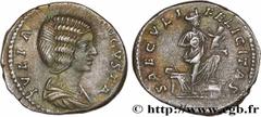 Roman coins JULIA DOMNA Type : Denier  Date : 201  Mint name / Town : Rome  Metal : silver  Millesimal fineness : 650  ‰ Diameter : 17  mm Orientation dies : 12  h. Weight : 3,33  g. Officine : 6e  Ob