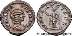 Roman coins JULIA DOMNA Type : Denier  Date : 214  Mint name / Town : Rome  Metal : silver  Millesimal fineness : 500  ‰ Diameter : 19  mm Orientation dies : 12  h. Weight : 2,97  g. Officine : 6e  Ob