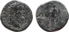 Roman İmperial Pertinax.( 193 AD). Sestertius. Rome. Obv: IMP CAES P HELV PERTINAX AVG, laureate head right. Rev: [LI]B [AVG TR] P COS, Liberalitas standing left, holding abacus and cornucopiae; S-C a