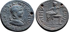 ROMAN PROVINCIAL Roman Provincial Coins LYCIA. Limyra. Tranquillina (Augusta, 241-244). Ae. Obv: CΑΒINЄIA ΤΡΑΝΚVΛΛЄΙΝΑ CЄΒ. Draped bust right, wearing stephane and set upon crescent; star below. Rev: 