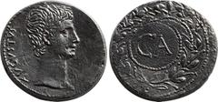 ROMAN IMPERIAL Roman Imperial Augustus Ӕ Sestertius. Uncertain Asian mint, circa 25 BC. AVGVSTVS, bare head right / CA within rostral wreath. C.J. Howgego, Coinage and Military Finance: the Imperial B