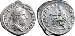 ROMAN IMPERIAL Roman Imperial Coins MACRINUS (217-218). Denarius. Rome. Obv: IMP C M OPEL SEV MACRINVS AVG. Laureate and draped bust right. Rev: P M TR P II COS P P. Macrinus seated left on curule cha