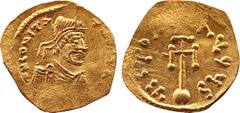 BYZANTINE COINS BYZANTINE Constantine IV Pogonatus AV Semissis. Constantinople, AD 668-685. ∂ N CONSƮANƮINЧS P P AV, diademed, draped and cuirassed bust right / VICTORIA AVςЧS, cross potent set on glo