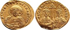 BYZANTINE COINS Ancients Byzantine Basil II Bulgaroctonos (AD 976-1025), with Constantine VIII. AV histamenon nomisma (19,2mm, 4.44 gm, ). Constantinople, AD 1005-1025. +IhS XIS RЄX RЄGNANTInM, bust o