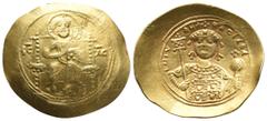 Byzantine Coins Byzantine Michael VII Ducas AV Histamenon Nomisma. Constantinople, AD 1071-1078. Half-length bust of Christ Pantokrator facing; IC-XC across fields / ⧾ MIXAHΛ RACIΛ O Δ, half-length bu