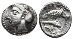 Greek Greek Coins PAPHLAGONIA, Sinope. Circa 325-300 BC. AR Drachm Head of nymph left, hair in sakkos / Sea eagle on dolphin left; DIONUSI (magistrate) behind. Weight: 5.8 Diameter 18.3