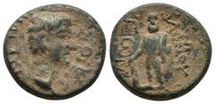 Roman Provincial Roman Provincial Gaius (Caligula, 37-41). Lycia, Balbura. Æ . Bare head r. R/ Herakles standing facing, holding club set on ground and lion skin. Weight: 5.2 Diameter 18.2