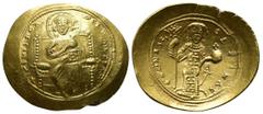 Byzantine Byzantine Constantine X Ducas. 1059-1067. AV Histamenon Nomisma. Constantinople mint. Struck 1062-1065. Christ Pantokrator enthroned facing / Constantine standing facing, holding labarum wit