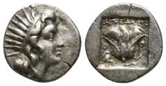 Greek Coins Greek Coins ISLANDS off CARIA, Rhodos. Rhodes. Circa 188-170 BC. AR Drachm ‘Plinthophoric’ coinage. Agesidamos, magistrate. Radiate head of Helios right / Rose with bud to right; AΓHΣIΔAMO