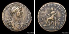 12/ Rome Imperial Hadrian (117-138AD) Trajan. Rome mint, struck 117AD. Bronze; 26.3mm; 12.95g A: IMP CAES DIVI TRAIAN AVG F TRAIAN HADRIAN OPT AVG GER, radiate and cuirassed bust right. R: DAC PARTHIC