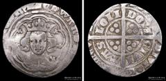 15/ Medieval Great Britain. Edward IV (1461-1470) Groat ND. Heavy coinage; group III, London mint. Silver; 24.5mm; 3.59g. A: EDWARDXDI GRA REX ANGLXZ FRANCX, crowned bust facing, annulet stops Fleurs 