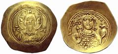 BYZANTINE EMPIRE BYZANTINE EMPIRE Michael VII Ducas, 1071-1078. AV Histamenon Nomisma, Constantinople . Obv. IC XC, facing bust of Christ / Rev. +MIX AHL RACIL O D, crowned facing bust, holding labaru