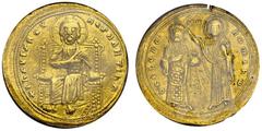 BYZANTINE EMPIRE BYZANTINE EMPIRE Romanus III, 1028-1034. Gold Histamenon 1028-1034, Constantinople. DOC 1. AU. 4.32 g. VF Certified authentic in 1973 by Davis & Clarck, Paris, later another expertise