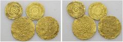 ISLAMIC ISLAMIC Lot of 4 coins : Fatimid, al-Aziz Dinar (2); Hafsid, Abu Yaha Bakr II Dinar (2). Total (4). AU. 4.15, 3.63, 4.66, 4.64 g. F to VF