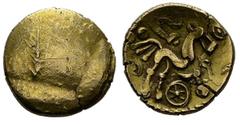 CELTIC. Britain. Dobunni. Gold Stater 60-20 BC, tribal type. ABC 2003. AU. 5.66 g. VF+ flan cracks With an old auction tag, lot n° 300.