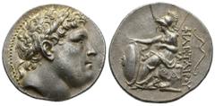 GREECE. Mysia, kings of Pergamum. Eumenes I, 263-241 BC. Tetradrachm 255-241 BC, Pergamum. In the name of Philetairos. Obv. Laureate head of Philetairos right. Rev. ΦIΛETAIPOY (right). Athena sitting 