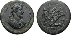 ROMAN EMPIRE. Commodus, 177-192. Bimetallic medallion 191, Rome. Obv. COMMODVS ANTONINVS PIVS FELIX AVG BRIT Laureate, draped and cuirassed bust right. Rev. Sol right, holding whip, about to climb int