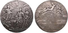 Russian Empire Russian Empire Russia (France, Paris mint) Bronze (Silvered) Medal 1896 – In memory of the foundation of the Pont Alexandre III in Paris, 25 September (7 October) 1896 – Nicholas II (18